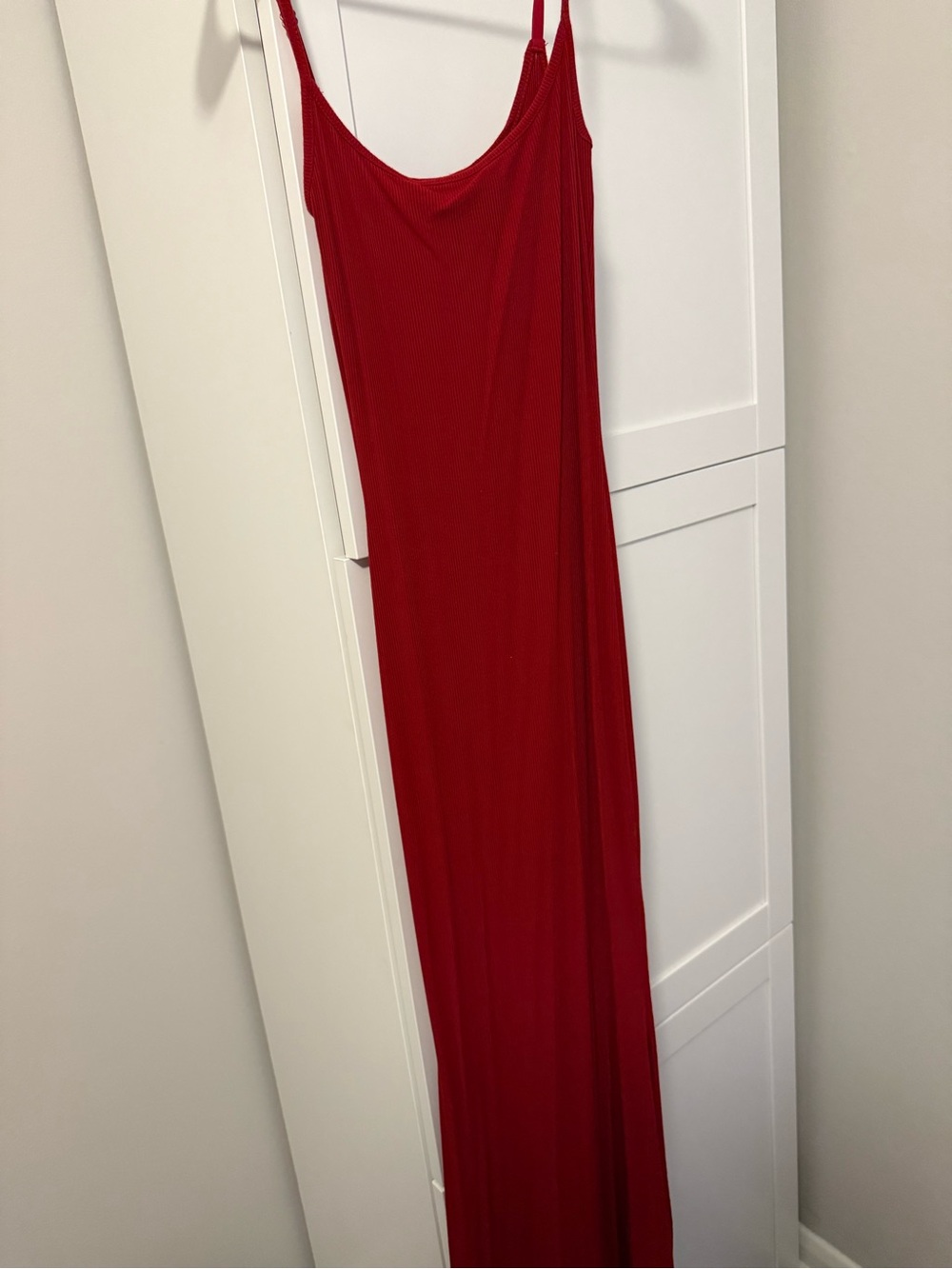 SKIMS Red Maxi Slip Dress